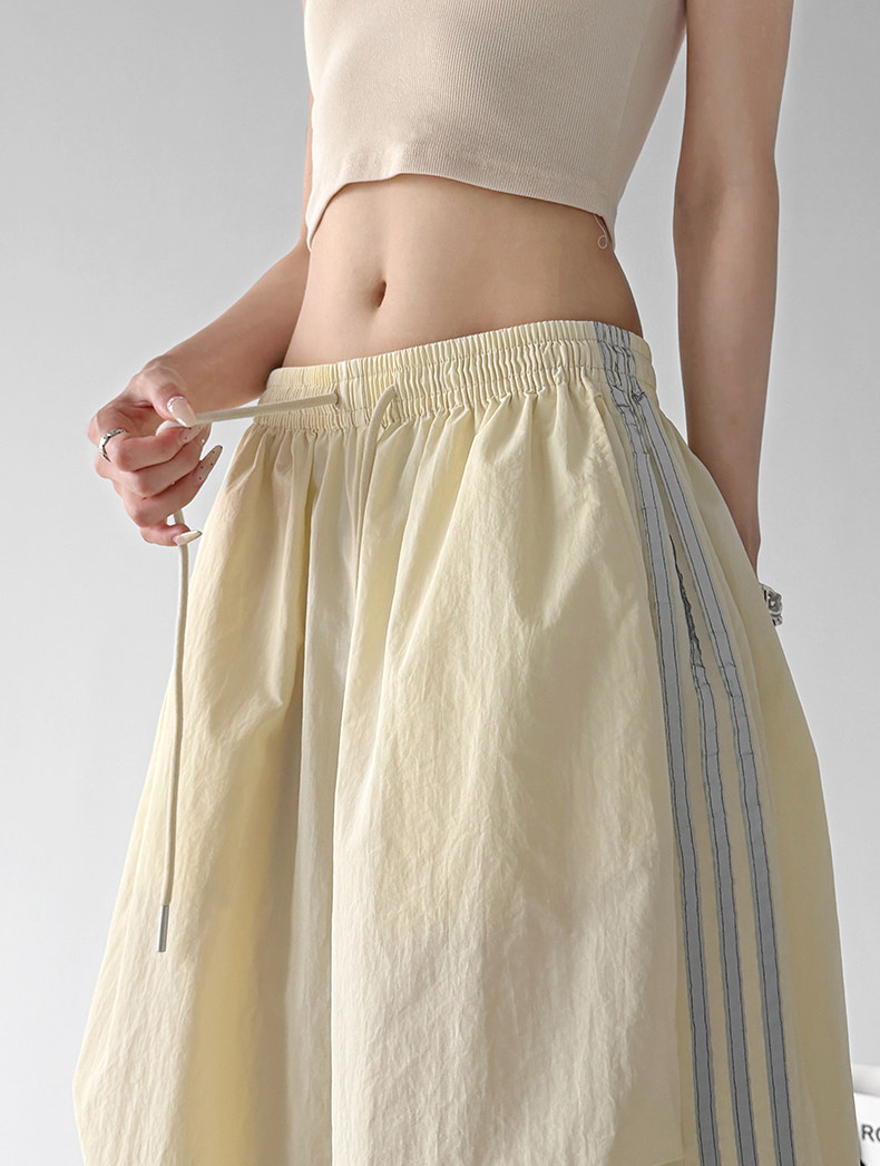 Side Stripe Parachute Pants - CT216