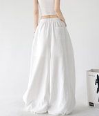 Soft Drape Linen-Blend Wide Leg Pants - CT6234