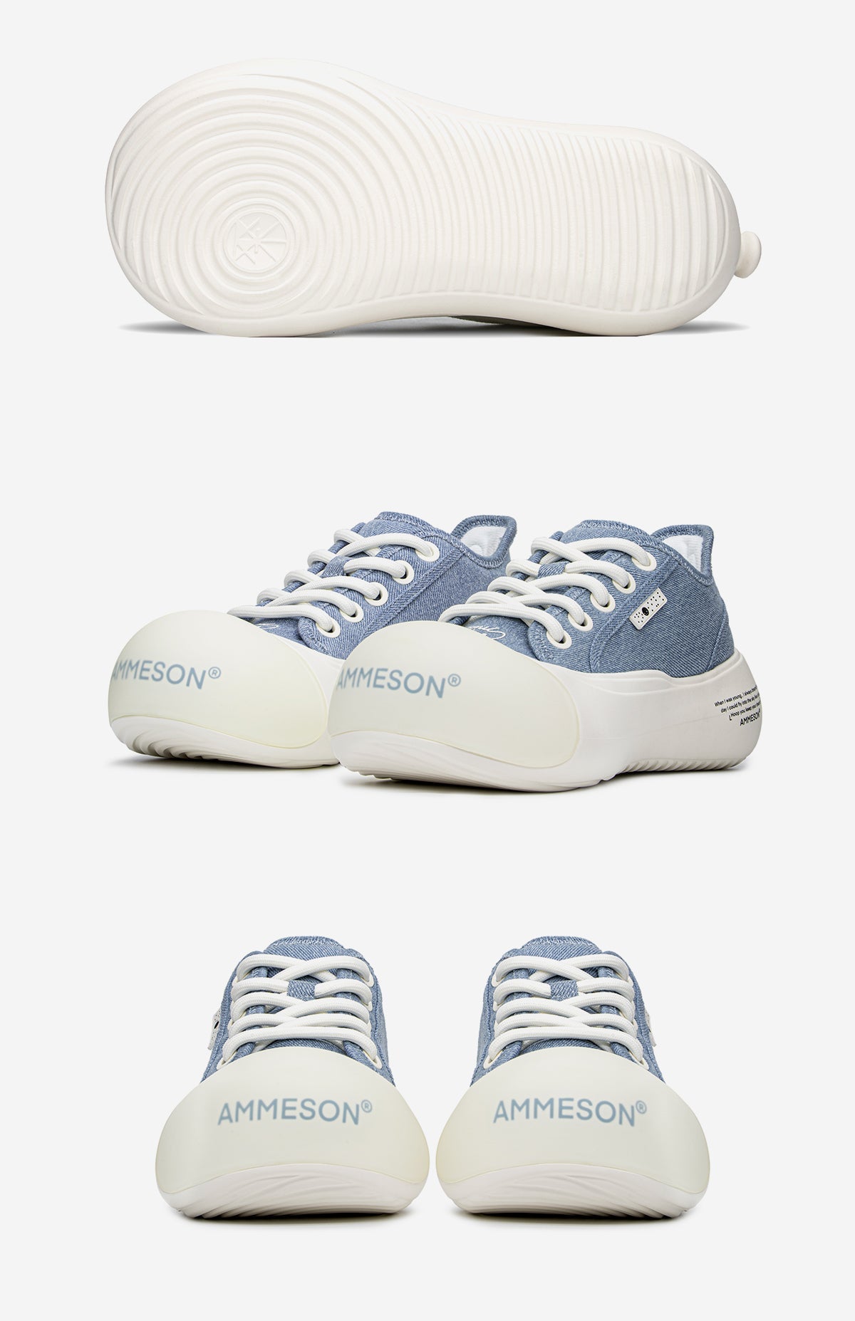 AMMESON Balloon Toe Canvas - Blue - COPPING THREADS - AMMESON