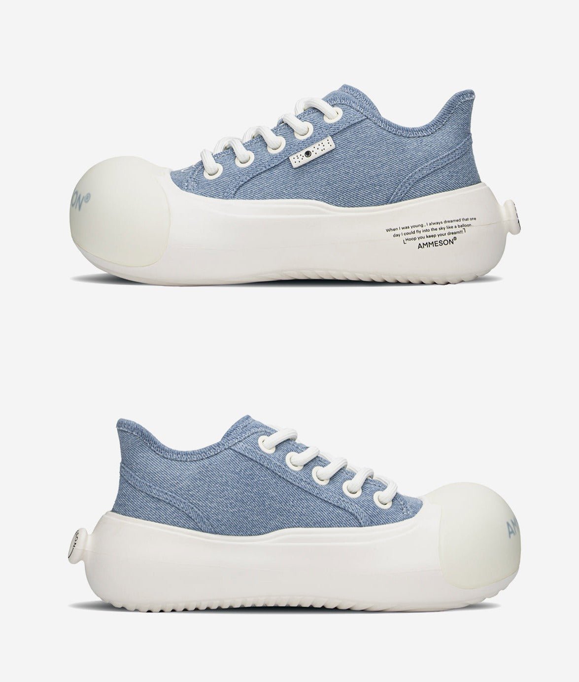 AMMESON Balloon Toe Canvas - Blue - COPPING THREADS - AMMESON