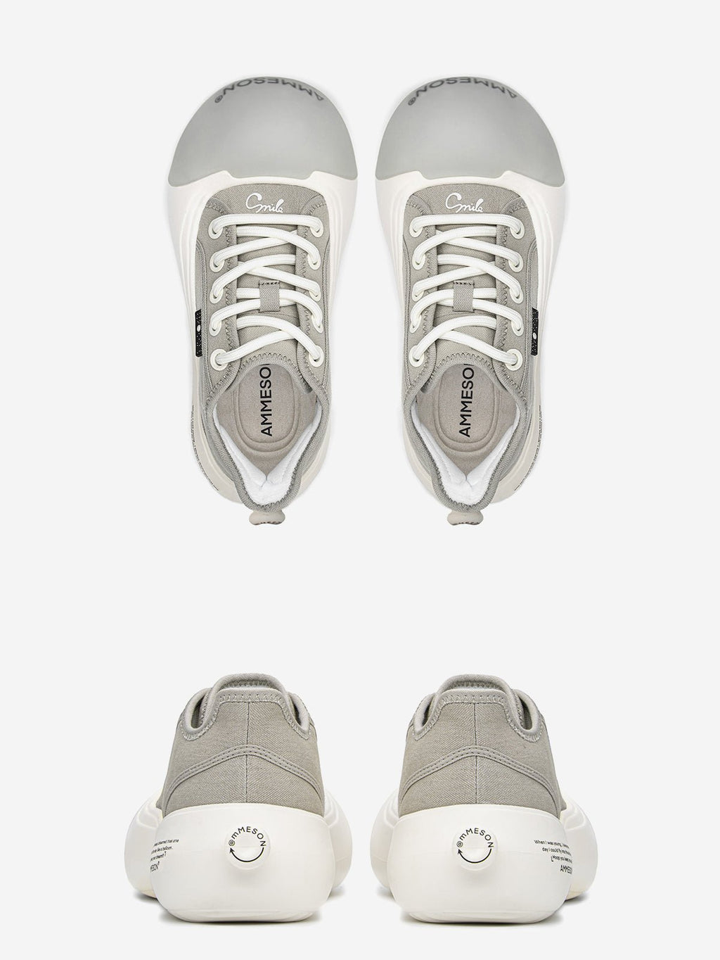 AMMESON Balloon Toe Canvas - Gray - COPPING THREADS - AMMESON