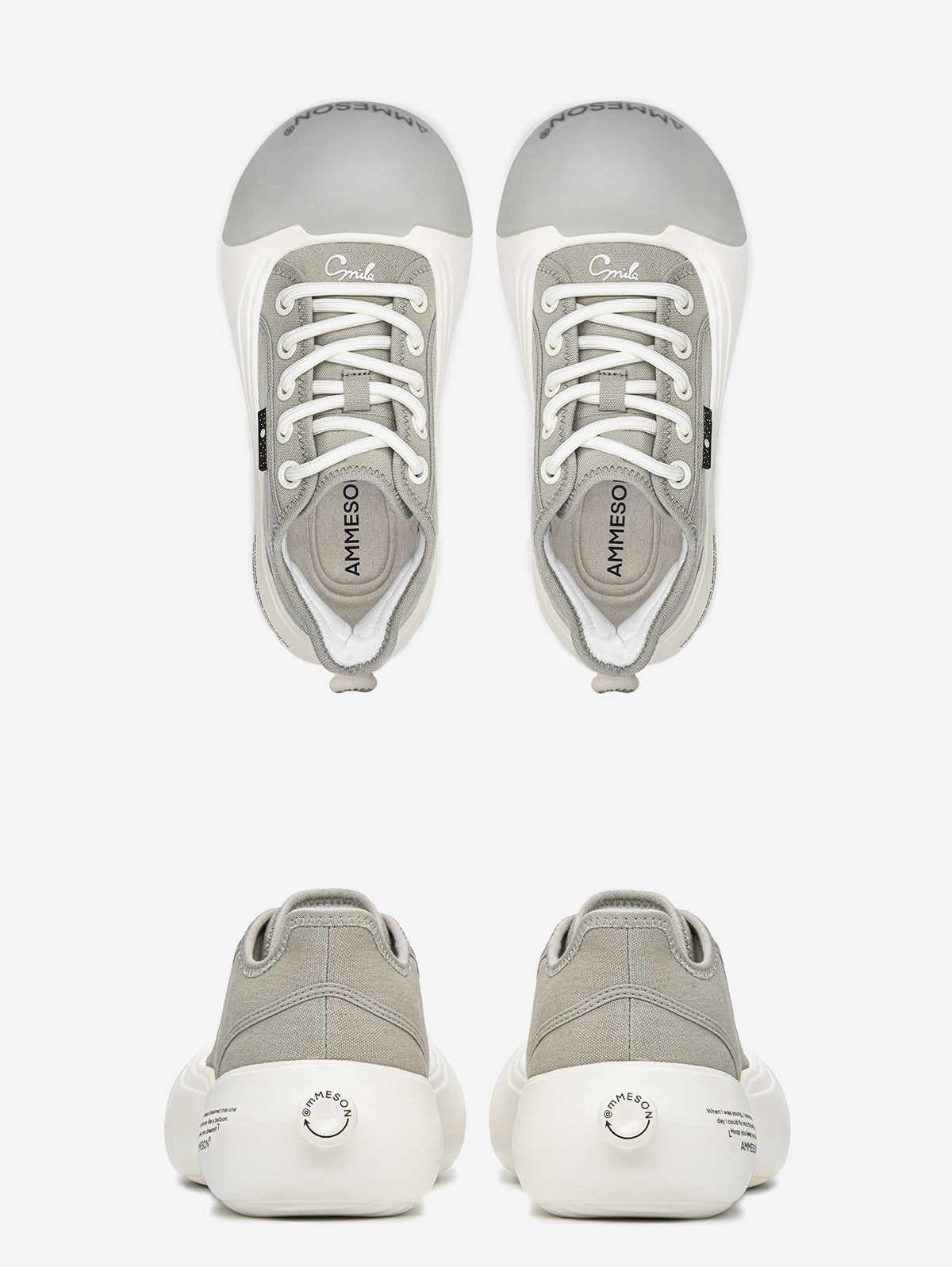 AMMESON Balloon Toe Canvas - Gray - COPPING THREADS - AMMESON