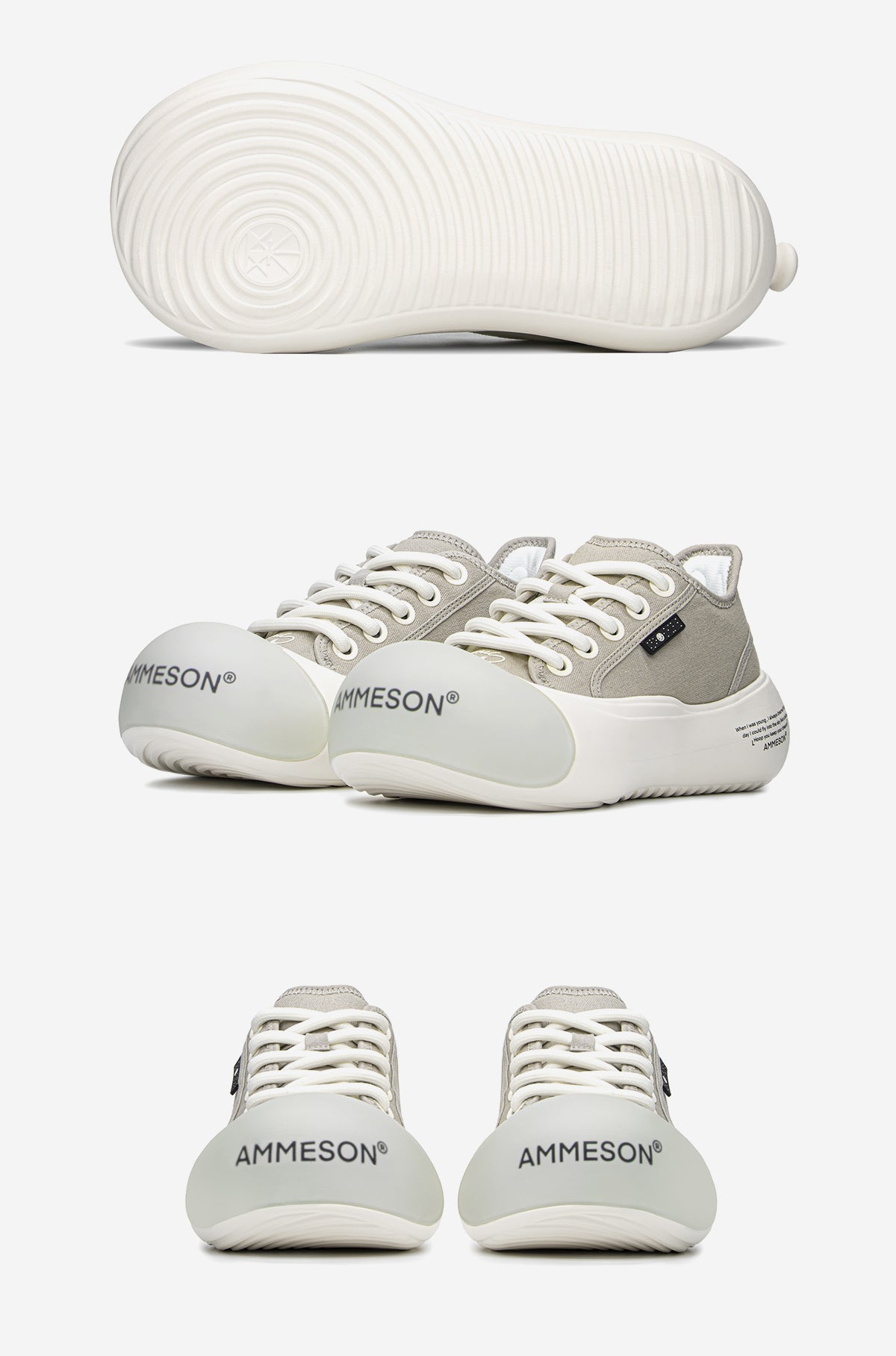 AMMESON Balloon Toe Canvas - Gray - COPPING THREADS - AMMESON