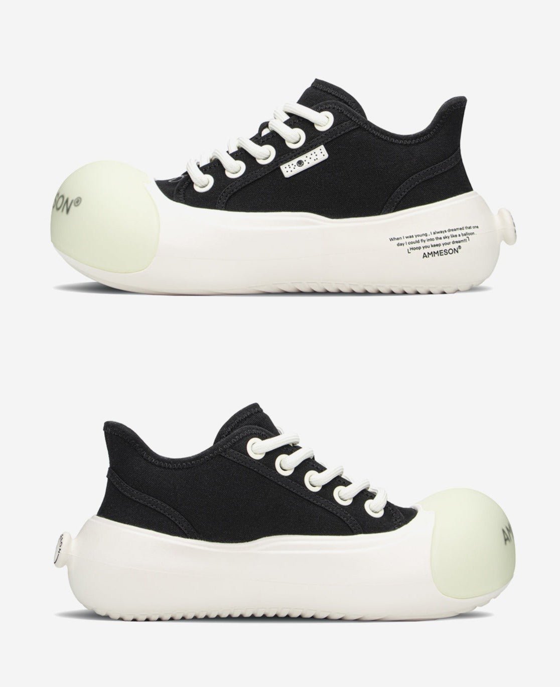 AMMESON Balloon Toe Canvas - Oreo - COPPING THREADS - AMMESON