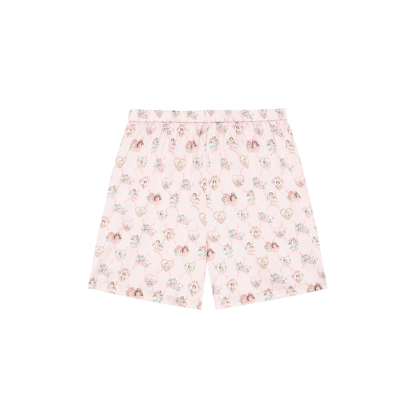 Angel Print Satin Pajama Set - COPPING THREADS - CT Dreamscape