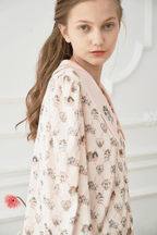 Angel Print Satin Pajama Set - COPPING THREADS - CT Dreamscape