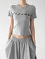 Animal Sequence Print Fitted Crop T-Shirt - CT6673 - COPPING THREADS - CT ORIGINALS