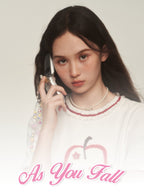 Apple Embroidered Lace Trim Tee - COPPING THREADS - AYF