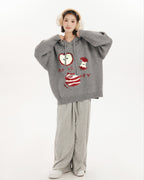 Apple Graphic Knit Hoodie Sweater - COPPING THREADS - CT Select