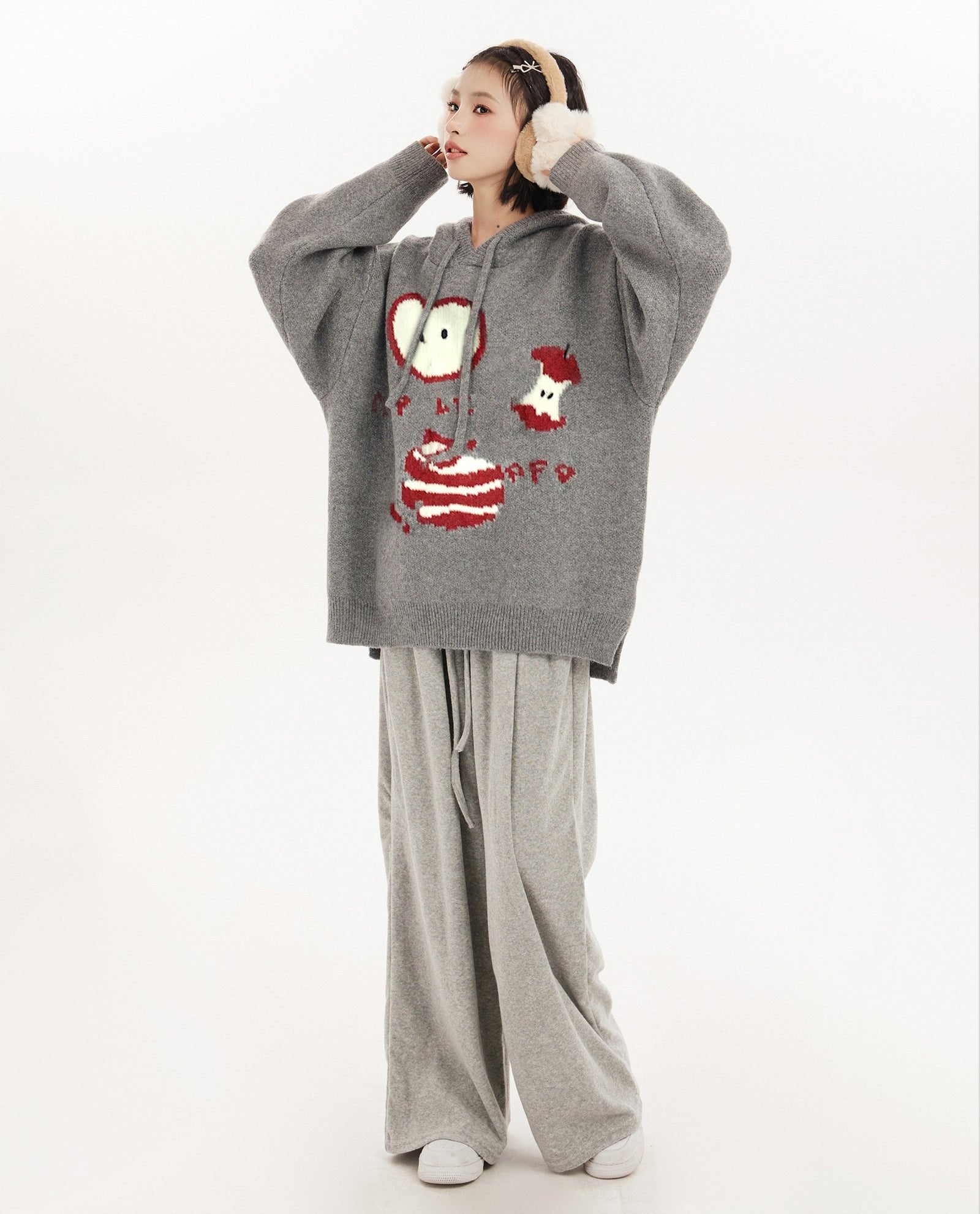 Apple Graphic Knit Hoodie Sweater - COPPING THREADS - CT Select