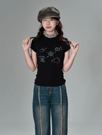 AppleLife Graphic Fitted Tee - COPPING THREADS - CT Coquette