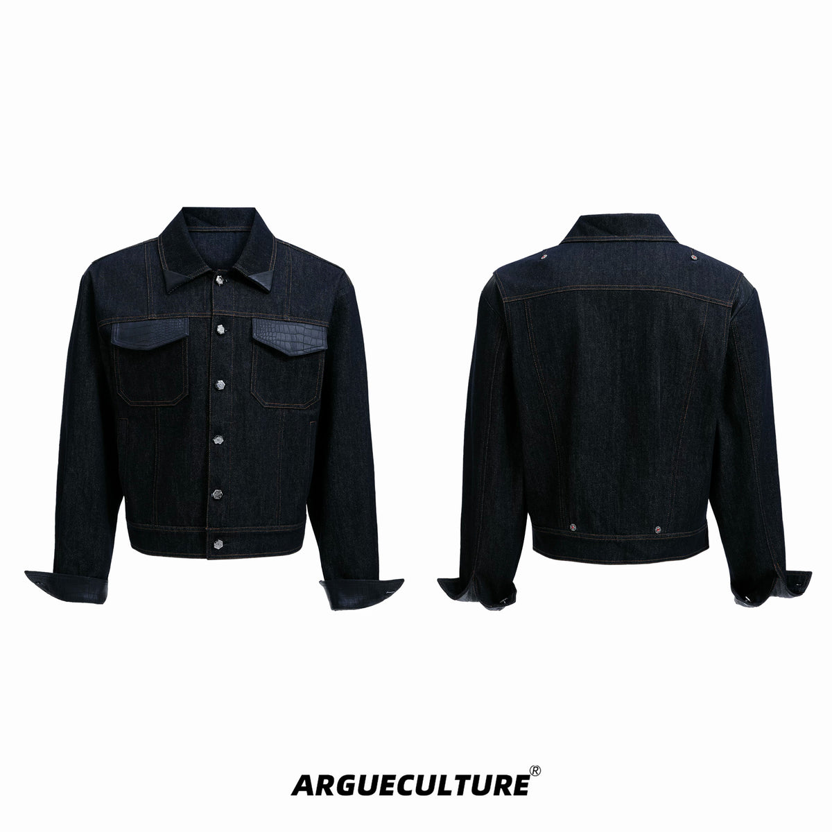 Argue Culture Croc-Trim Cropped Jacket and Pants Set - color view 7