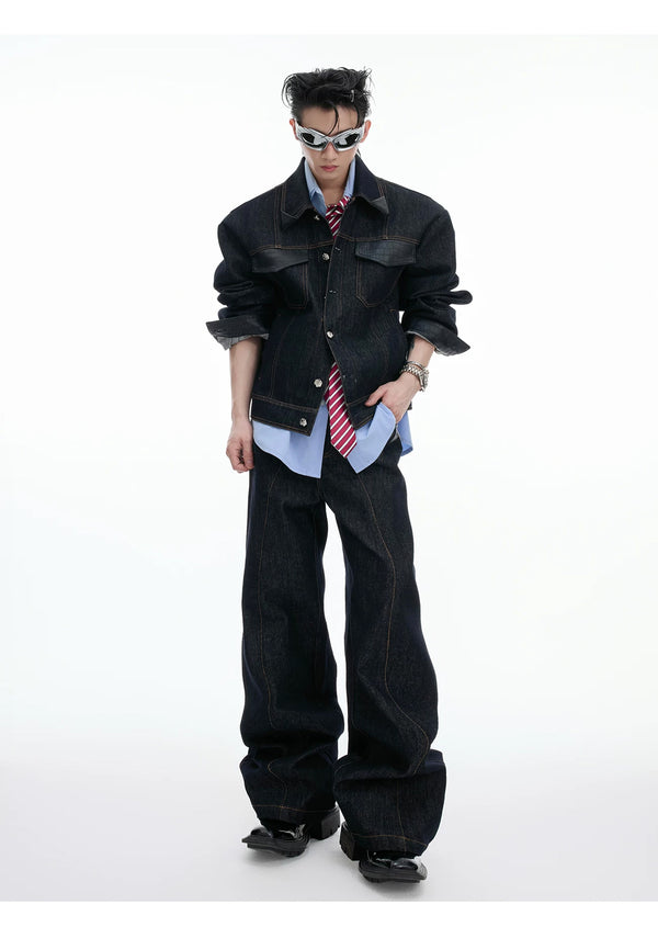 Argue Culture Croc-Trim Cropped Jacket and Pants Set - product detail view 6