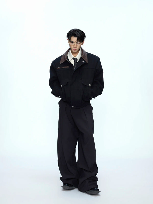 Argue Culture Contrast-Collar Utility-Pocket Jacket - gallery view 4
