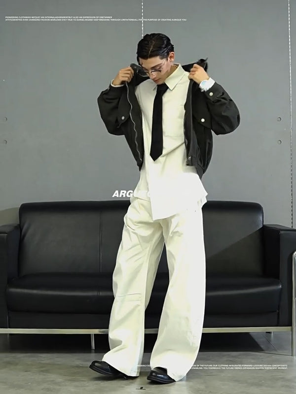 Argue Culture Contrast-Collar Utility-Pocket Jacket - product detail view 1
