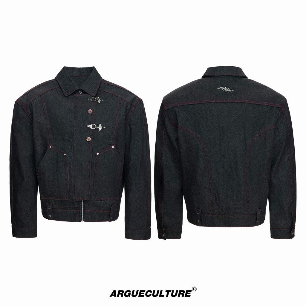 Argue Culture Flight-Buckle Work Jacket - color view 7