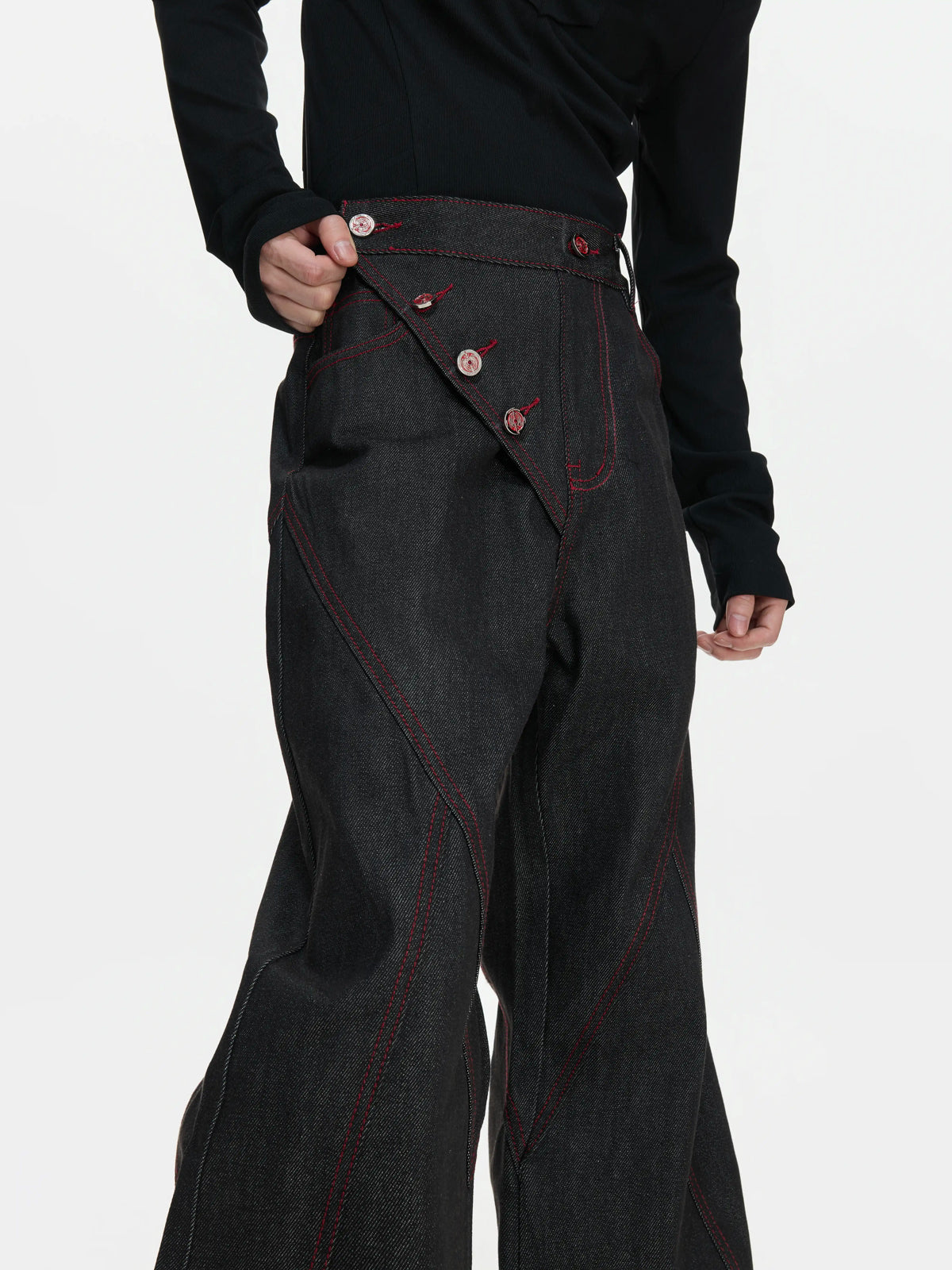 Argue Culture Side-Closure Flared Jeans - gallery view 2