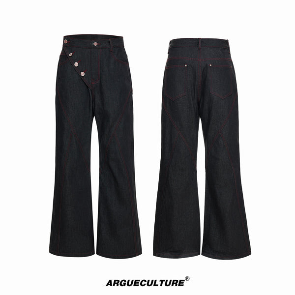 Argue Culture Side-Closure Flared Jeans - color view 7