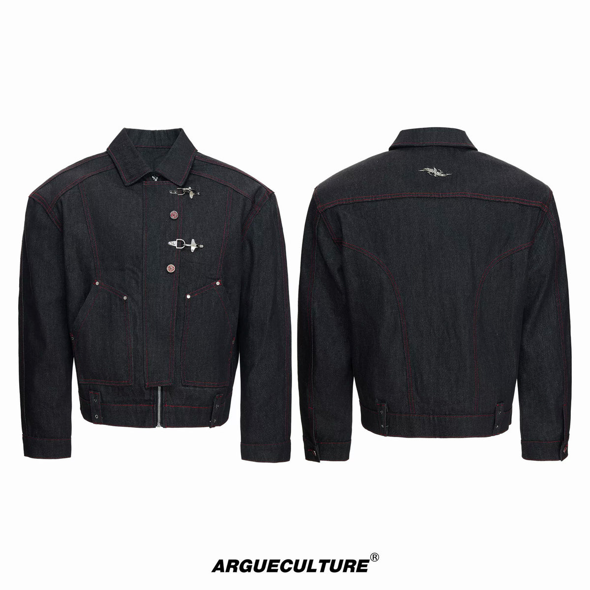 Argue Culture Side-Closure Flared Jeans - color view 8