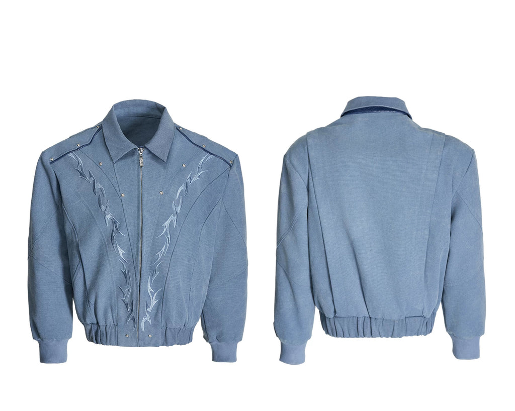 Argue Culture Studded Embroidered Cropped Jacket - product detail view 5