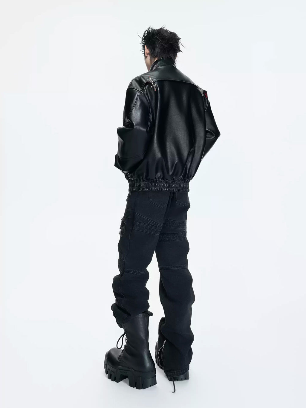 Argue Culture Contrast-Lined Flight-Buckle Jacket - gallery view 5