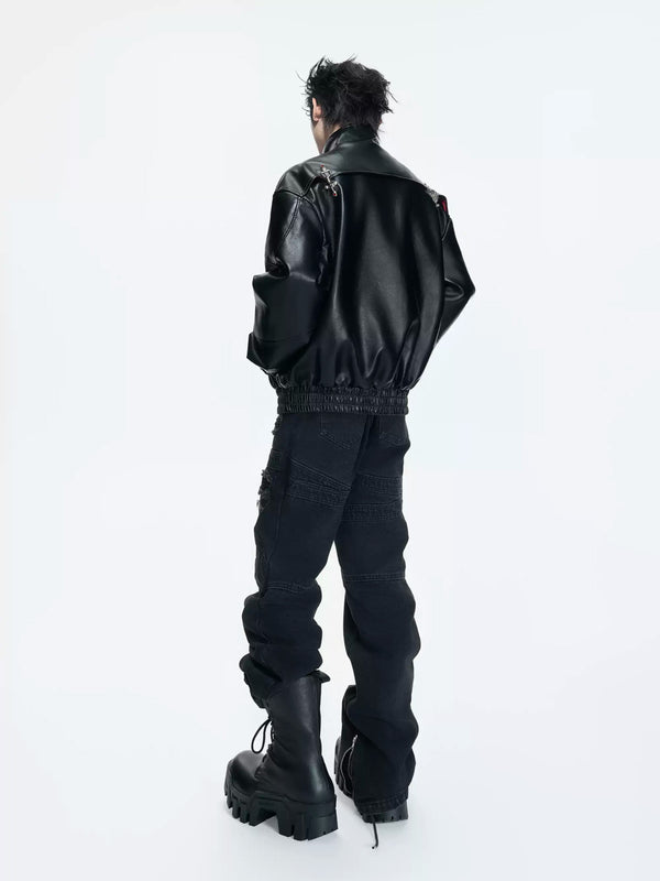 Argue Culture Contrast-Lined Flight-Buckle Jacket - gallery view 5