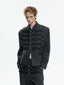 Argue Culture Braided-Trim Double-Breasted Stripe Jacket - gallery view 2
