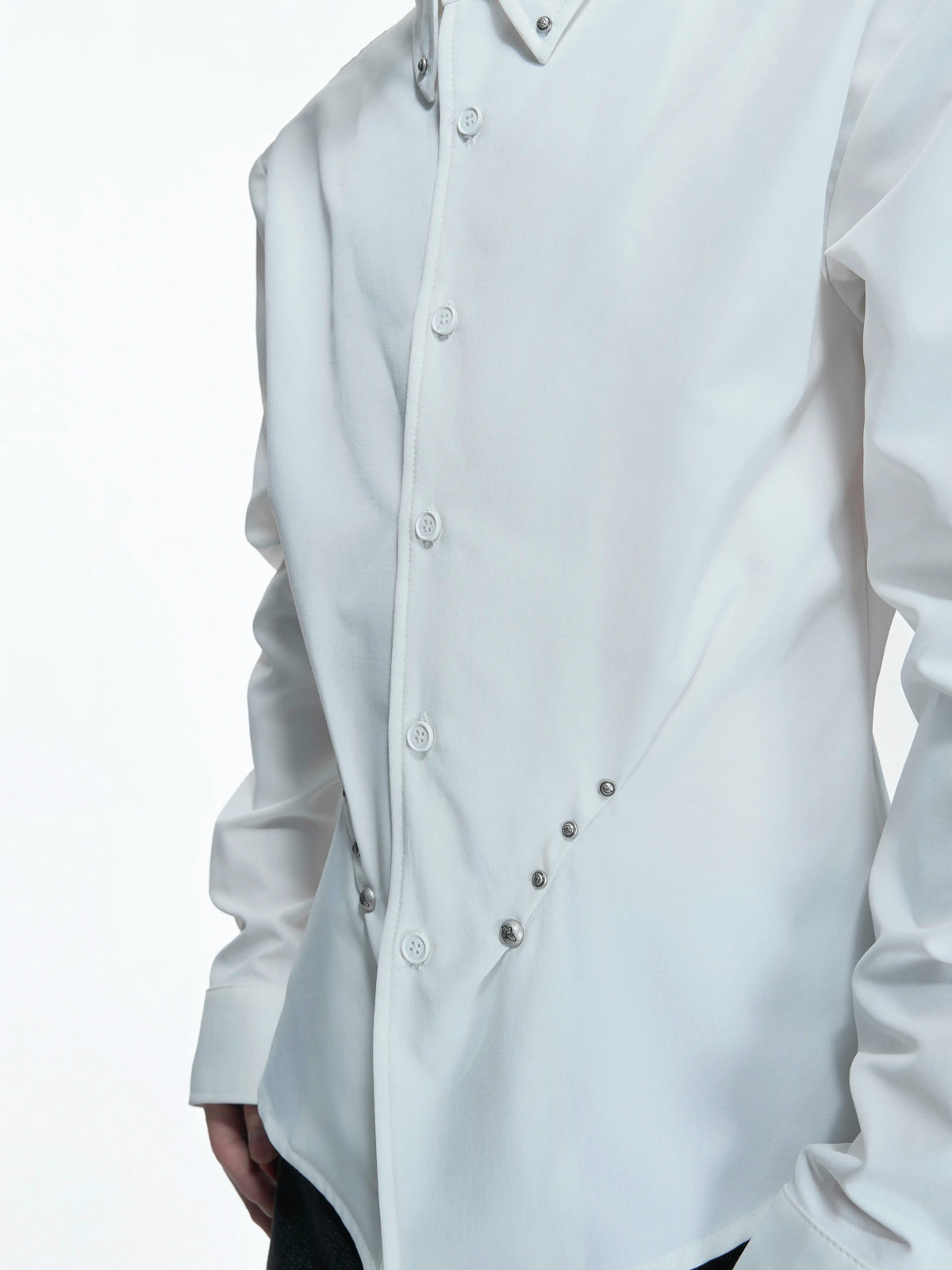 Argue Culture Studded Waist-Shaped Puff-Sleeve Shirt - gallery view 3