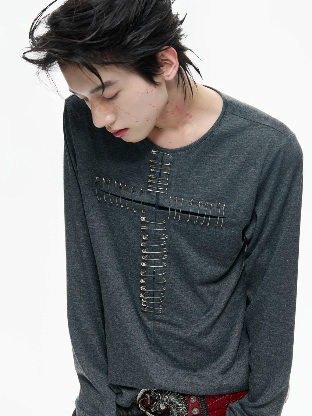 Argue Culture Cross-Pin Henley Long-Sleeve Top - gallery view 4