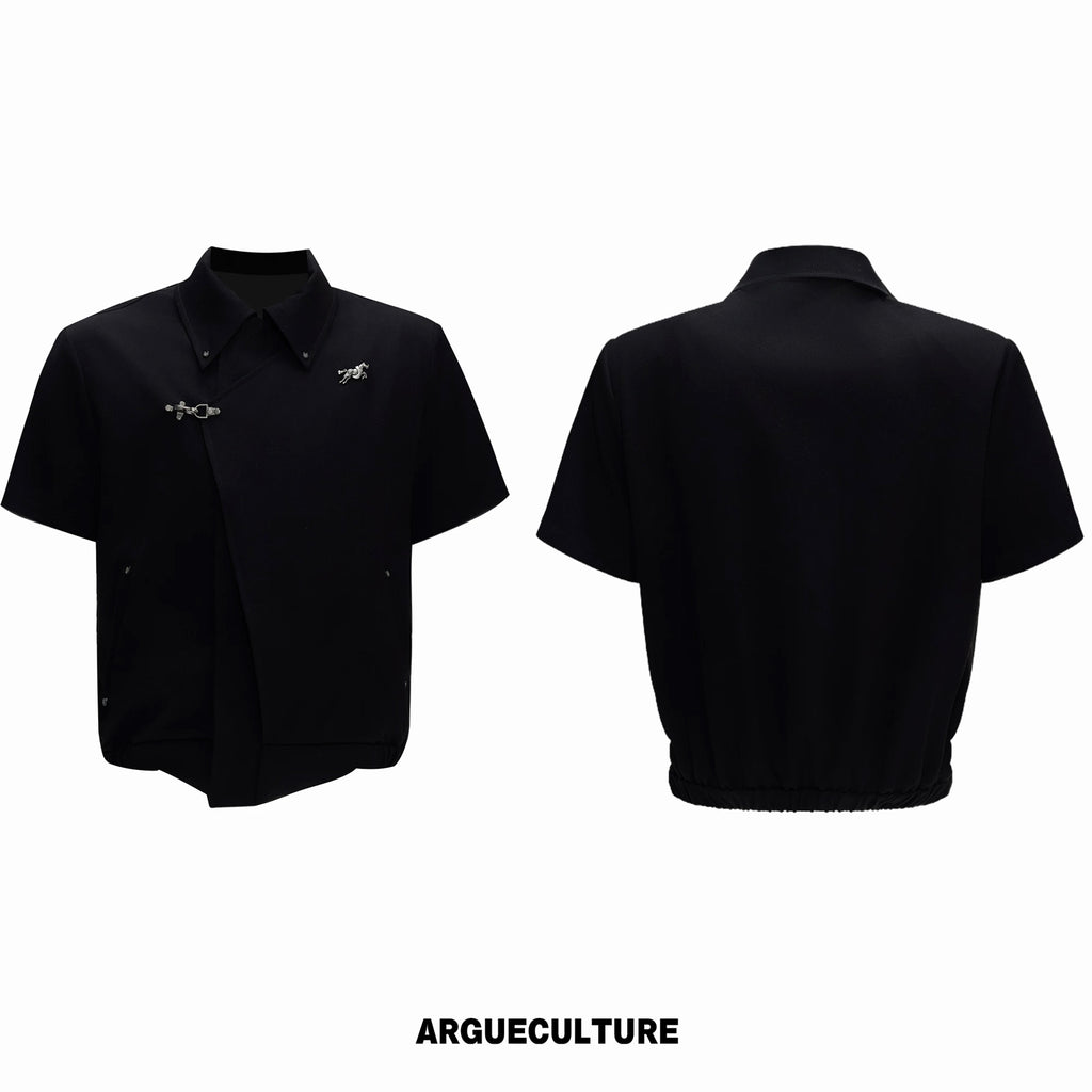 Argue Culture Asymmetric Layered Cropped Jacket Set - color view 9