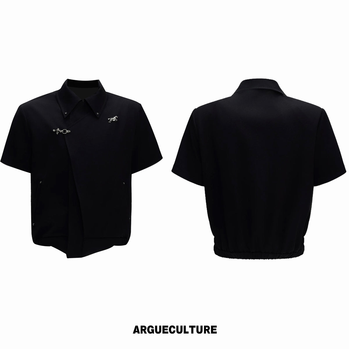 Argue Culture Asymmetric Layered Cropped Jacket Set - color view 9