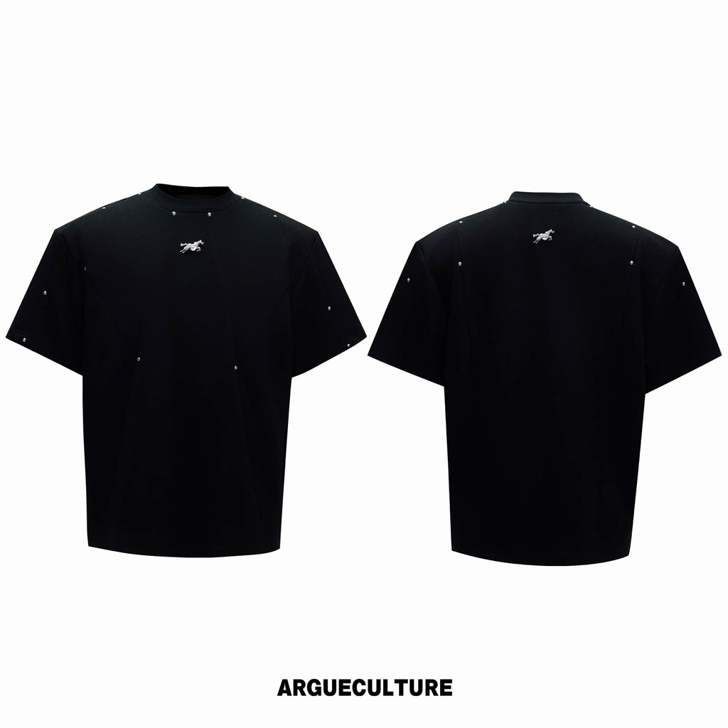 Argue Culture Studded Deconstructed Boxy T-Shirt - color view 7