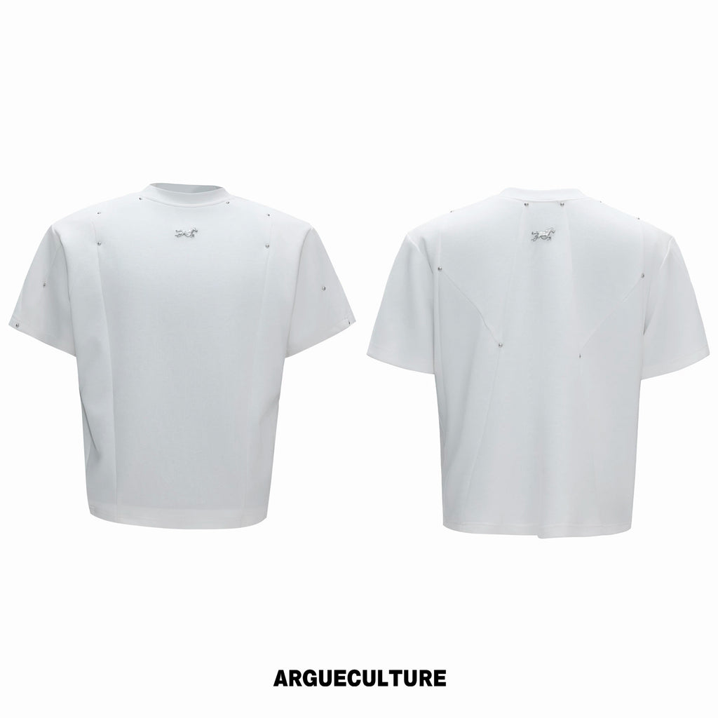 Argue Culture Studded Deconstructed Boxy T-Shirt - color view 8