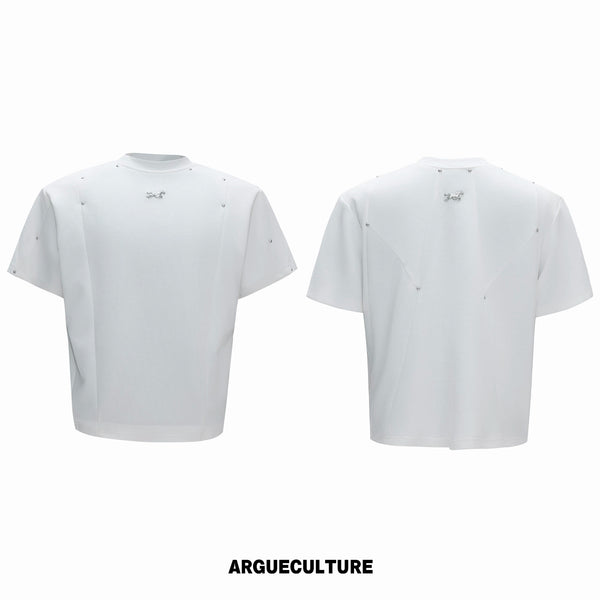 Argue Culture Studded Deconstructed Boxy T-Shirt - color view 8