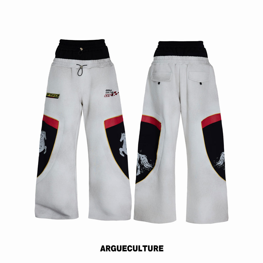 Argue Culture Double-Waist Embroidered Baggy Sweatpants - gallery view 2