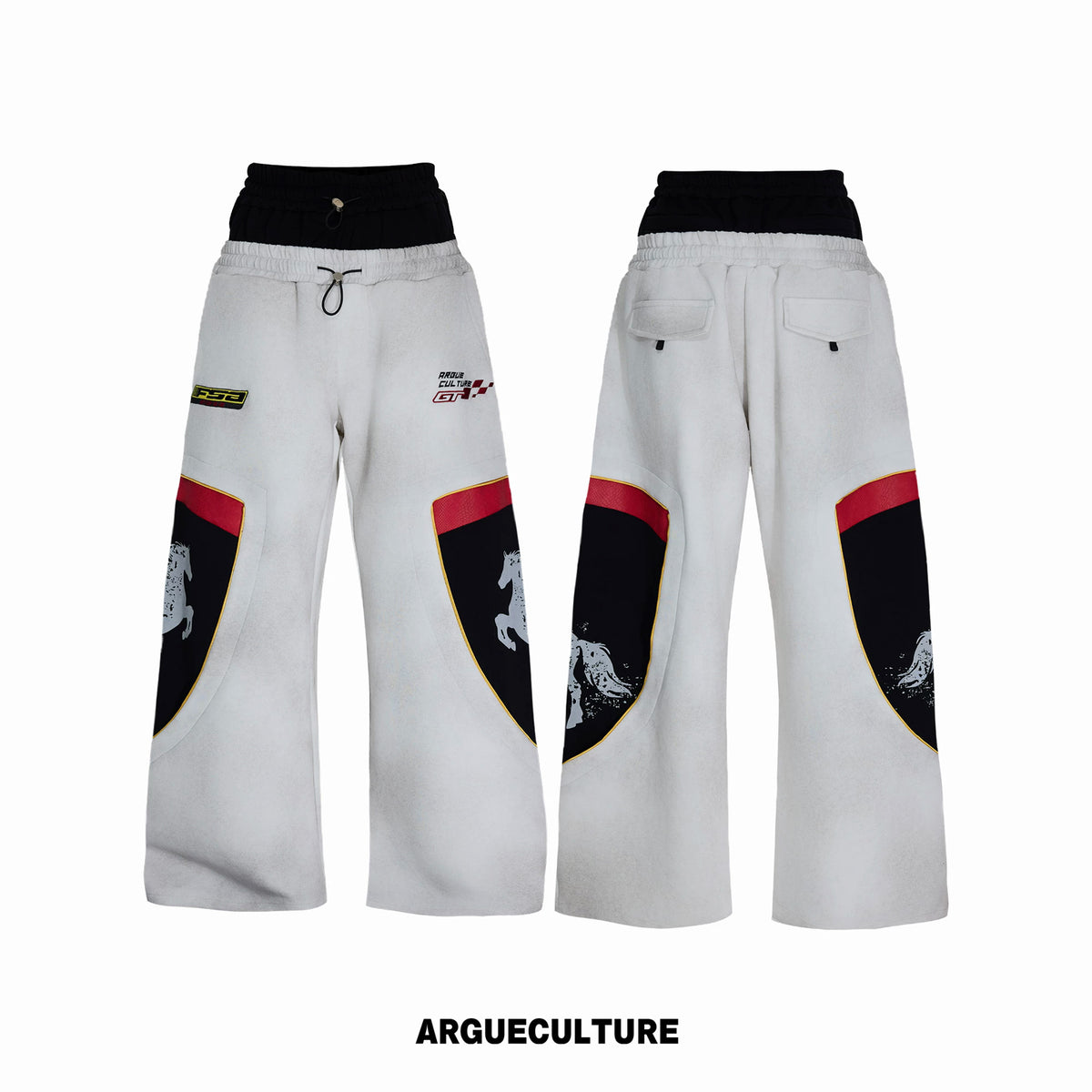 Argue Culture Double-Waist Embroidered Baggy Sweatpants - gallery view 2