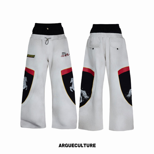 Argue Culture Double-Waist Embroidered Baggy Sweatpants - gallery view 2