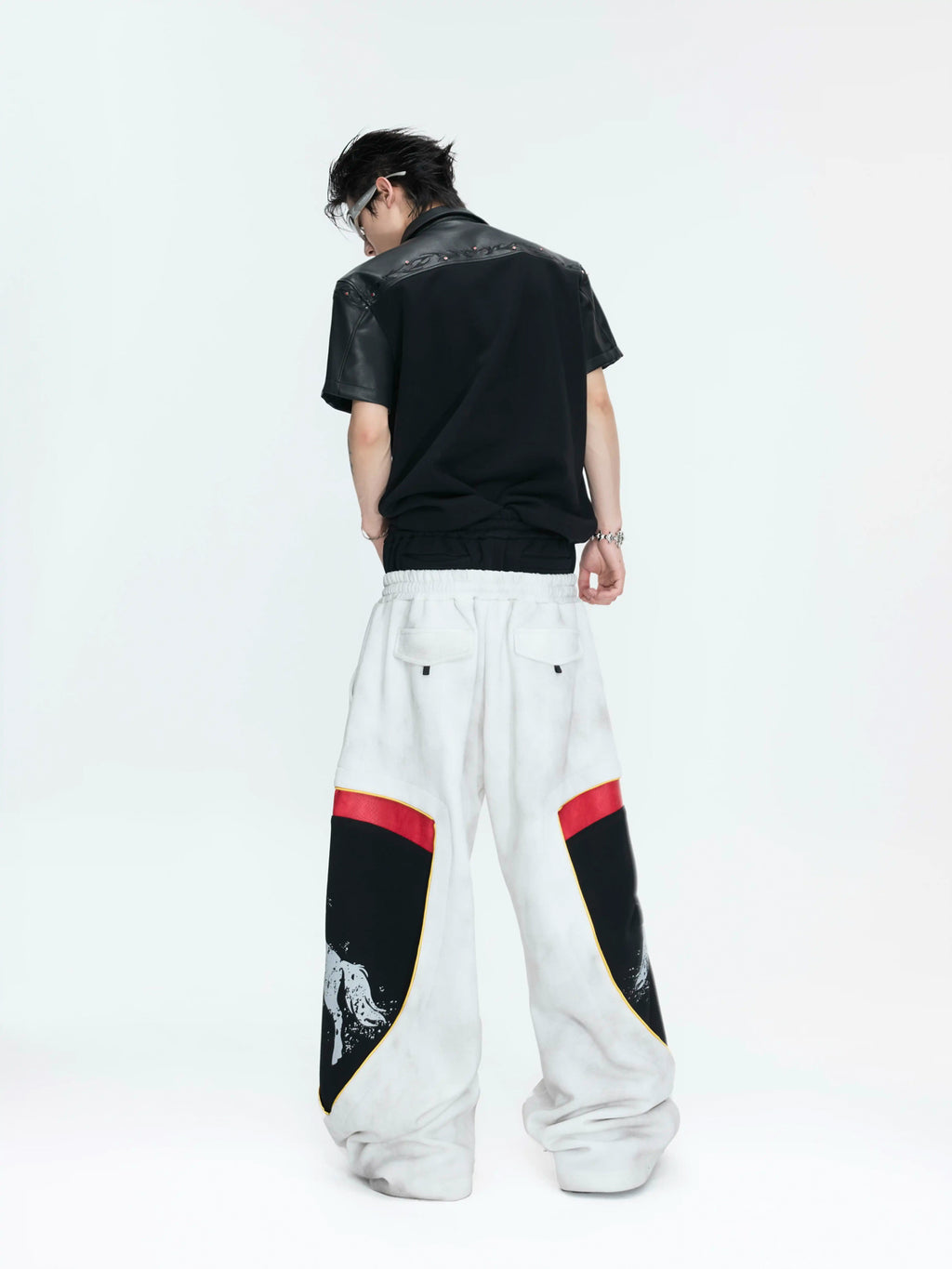 Argue Culture Double-Waist Embroidered Baggy Sweatpants - gallery view 5
