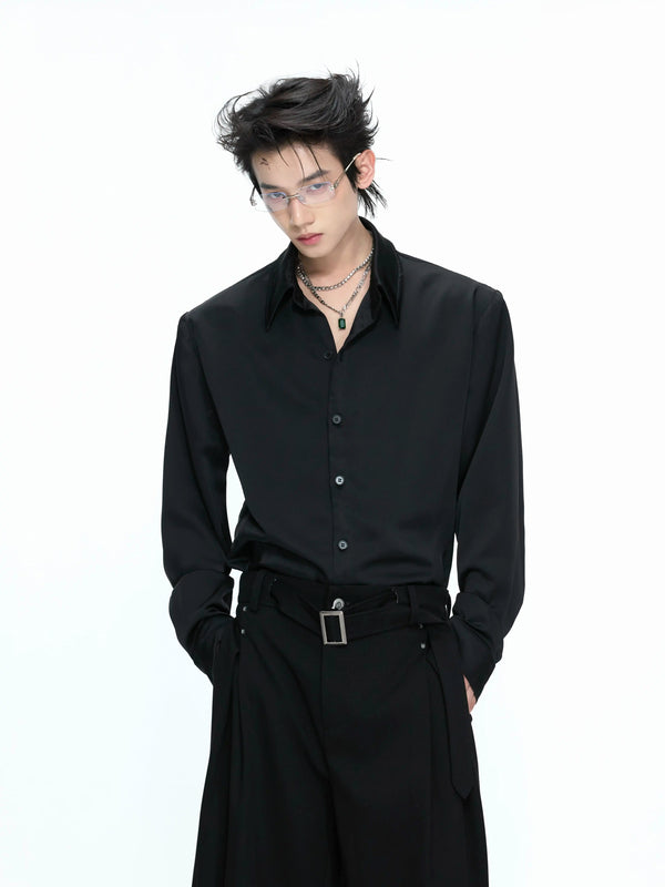 Argue Culture Satin-Finish Waist-Shaped Shirt - gallery view 2