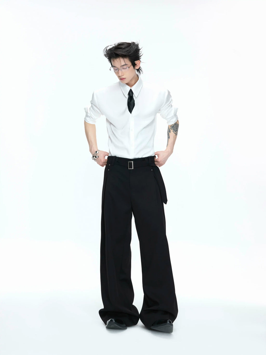 Argue Culture Satin-Finish Waist-Shaped Shirt - gallery view 5