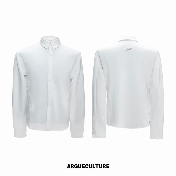 Argue Culture Satin-Finish Waist-Shaped Shirt - color view 8
