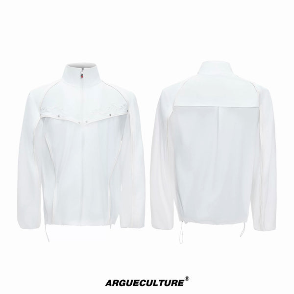 Argue Culture Embroidered Stand-Collar Lightweight Jacket - color view 7