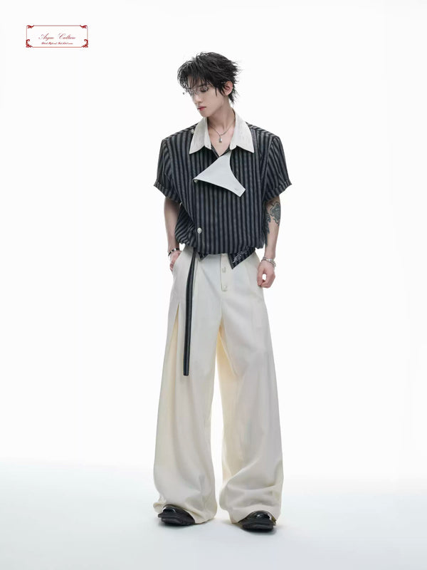 Argue Culture Embroidered Jacquard Wide-Leg Pants - gallery view 3