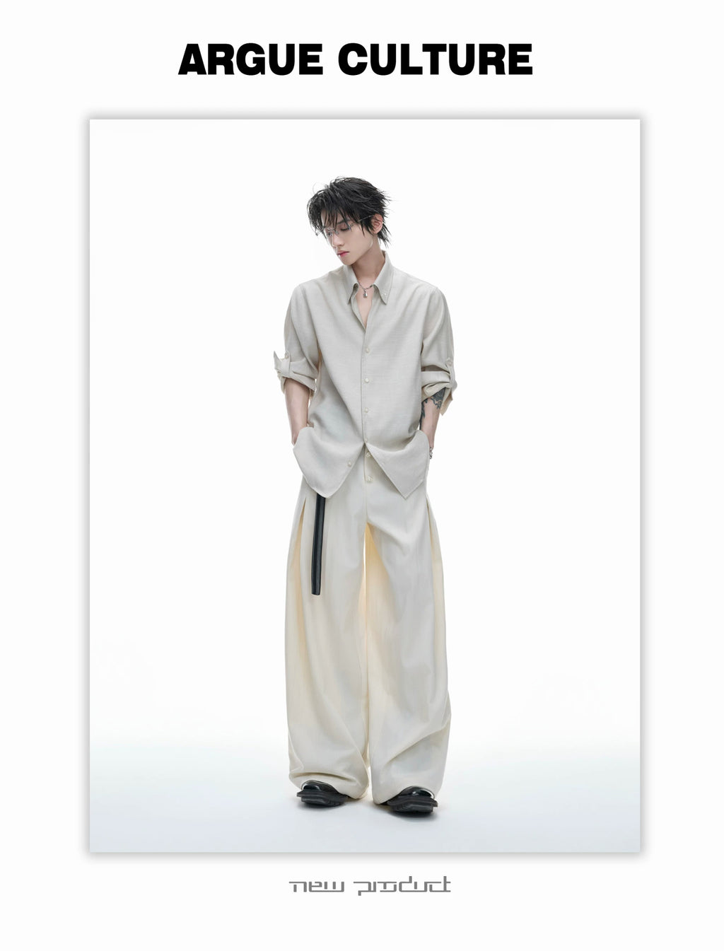 Argue Culture Textured Relaxed Shirt - color view 8
