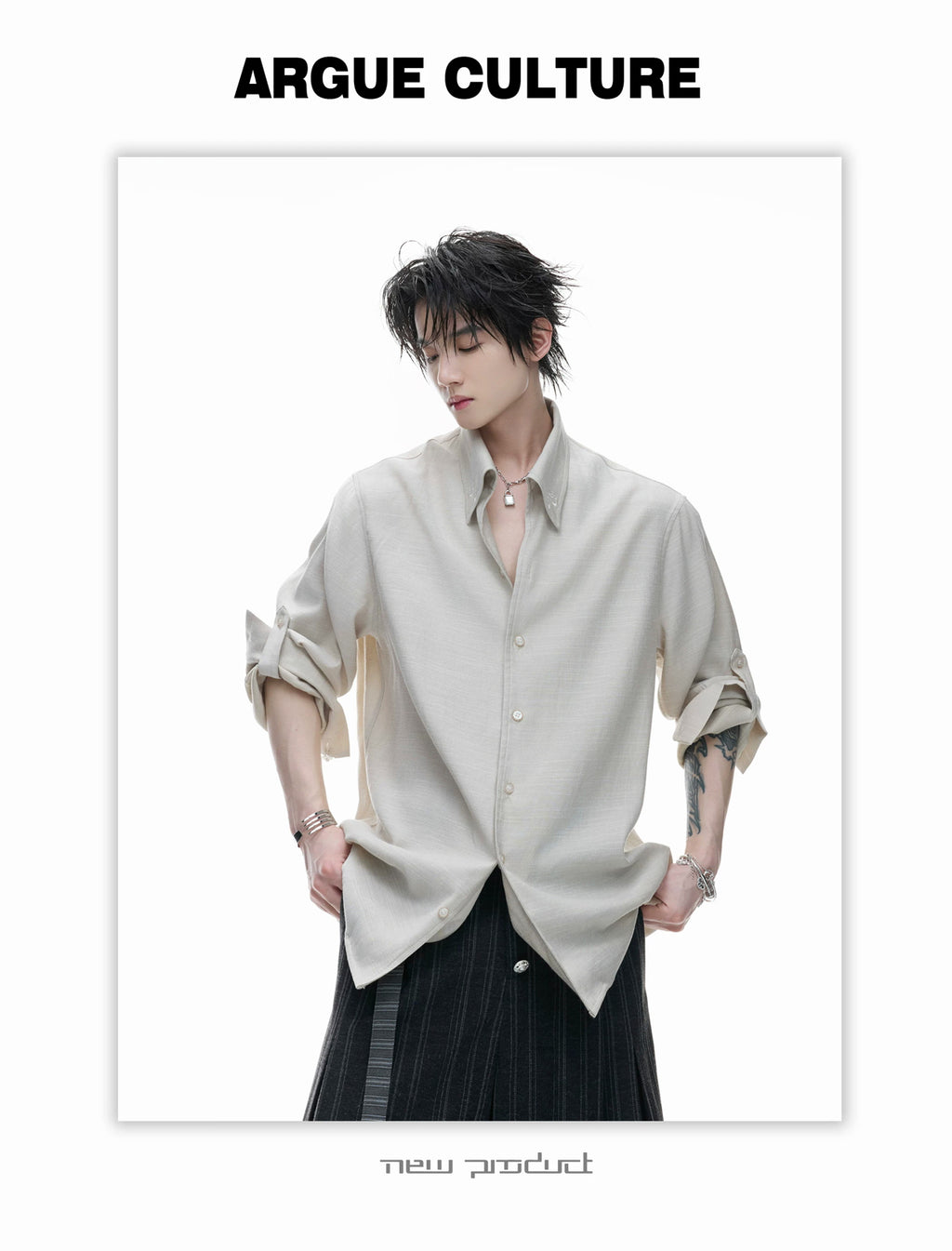 Argue Culture Textured Relaxed Shirt - color view 9