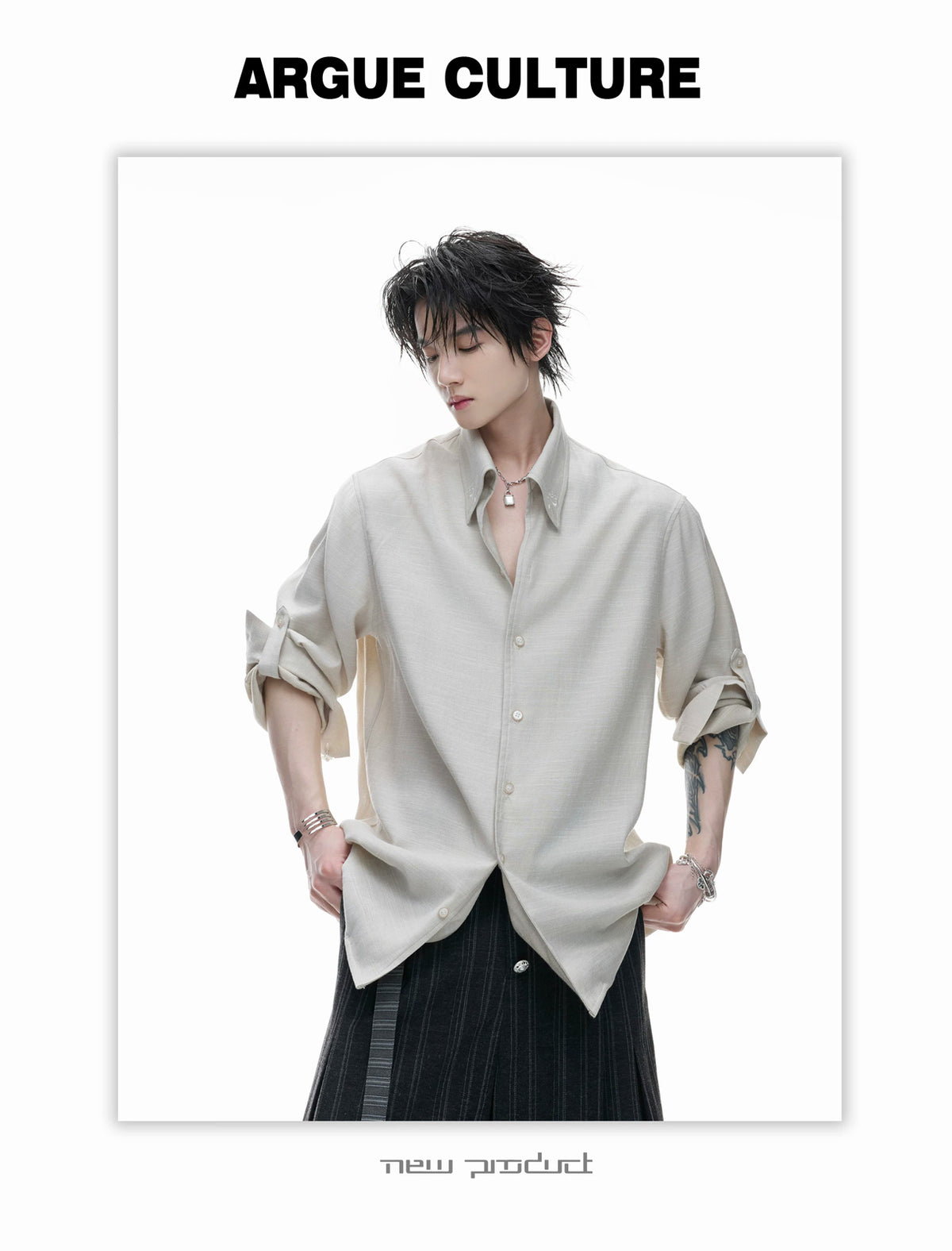 Argue Culture Textured Relaxed Shirt - color view 9