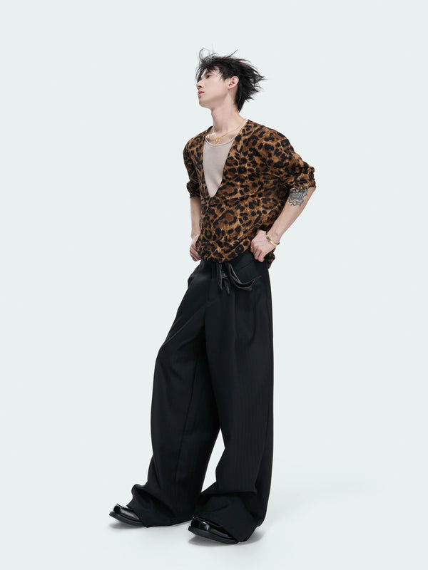 Argue Culture Layered Deep-V Leopard Long-Sleeve Top - gallery view 5