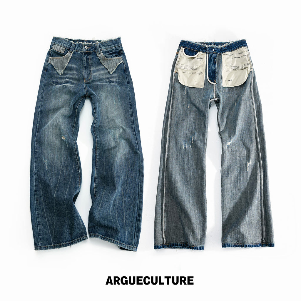 Argue Culture Distressed Flared Jeans - gallery view 6
