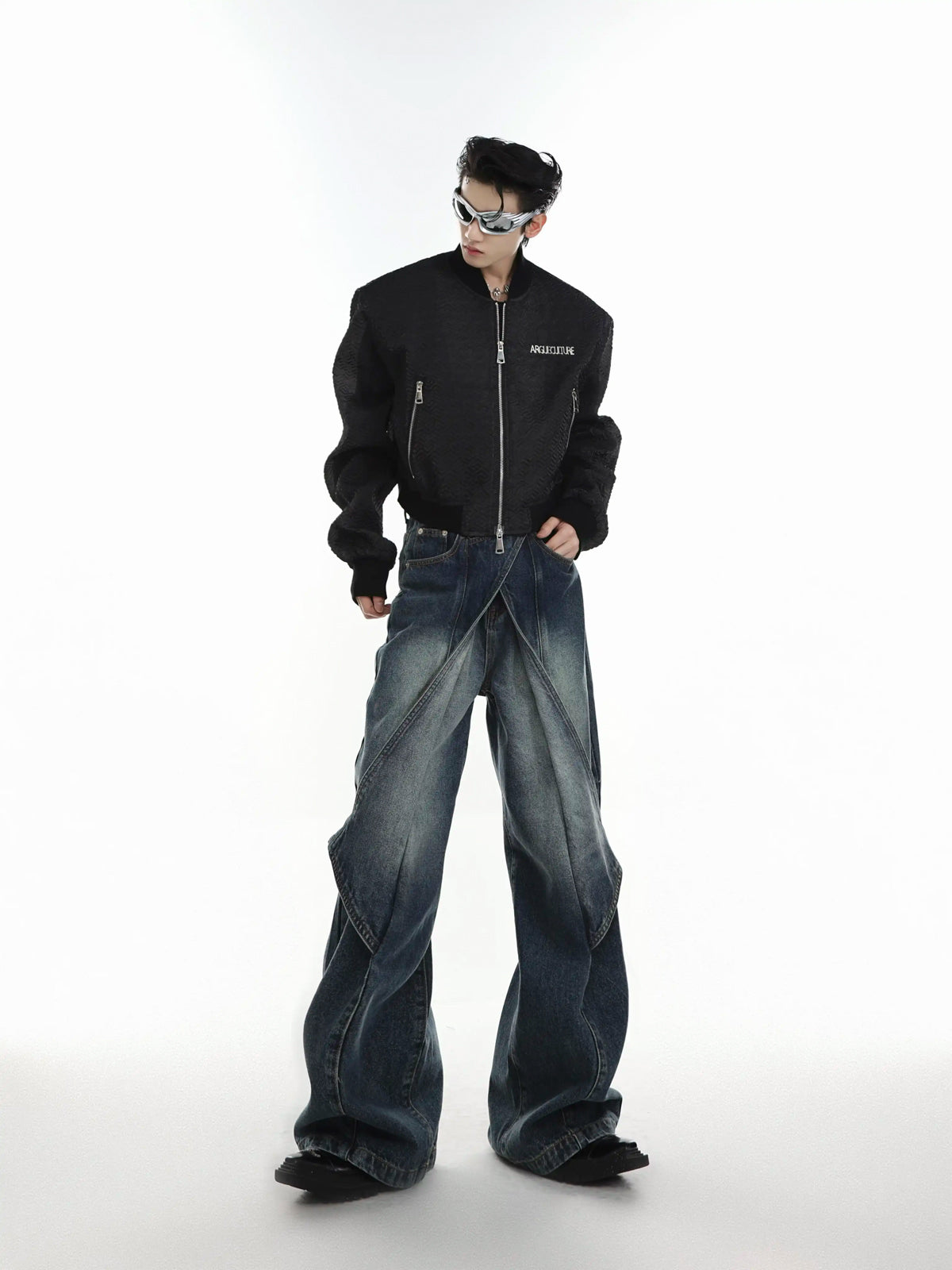 Argue Culture Panelled Convertible-Flare Jeans - gallery view 5