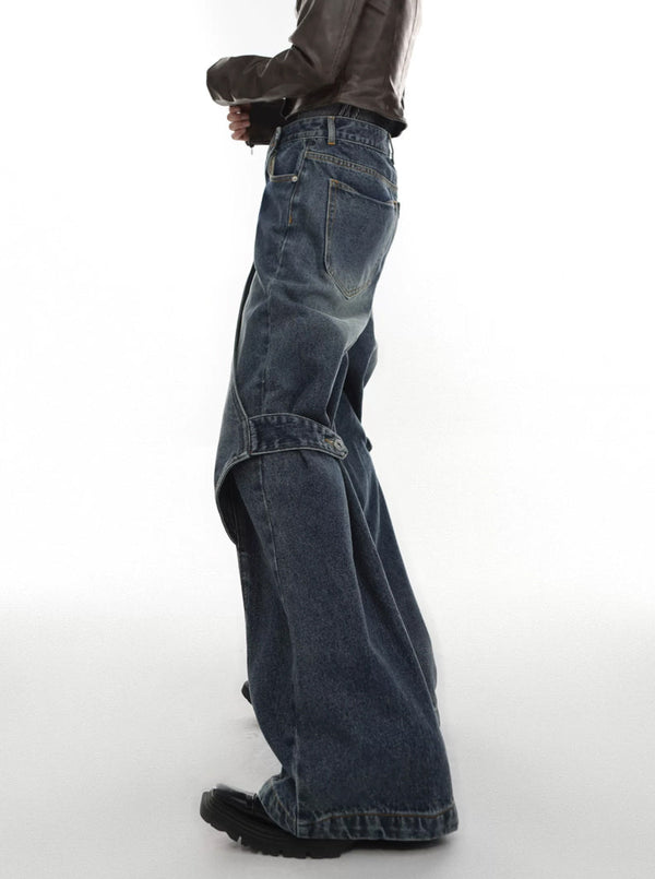 Argue Culture Panelled Convertible-Flare Jeans - product detail view 3